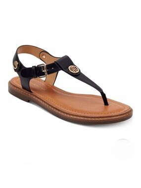 Tommy Hilfiger Women's Black Bennia
Thong Flat Sandals Size 10 Color Black NEW